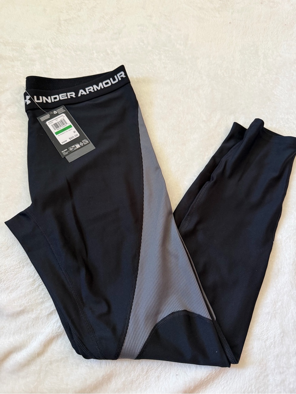 Under Armour Black and Gray Colorblock Leggings
